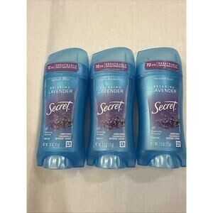 Secret Invisible Solid Lavender Antiperspirant & Deodorant 2.6 Oz - 3 Pack